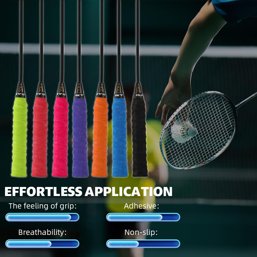 Proberos Badminton Racket Grip for Tennis and Pickleball with Tacky Texture 7 Pack | PU Material Overgrip
