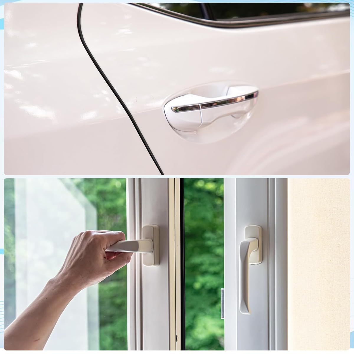 HASTHIP Rubber Edge Trim for 0.5–2mm Panels with Self Adhesive EPDM Design | 16.4ft Cuttable Strip