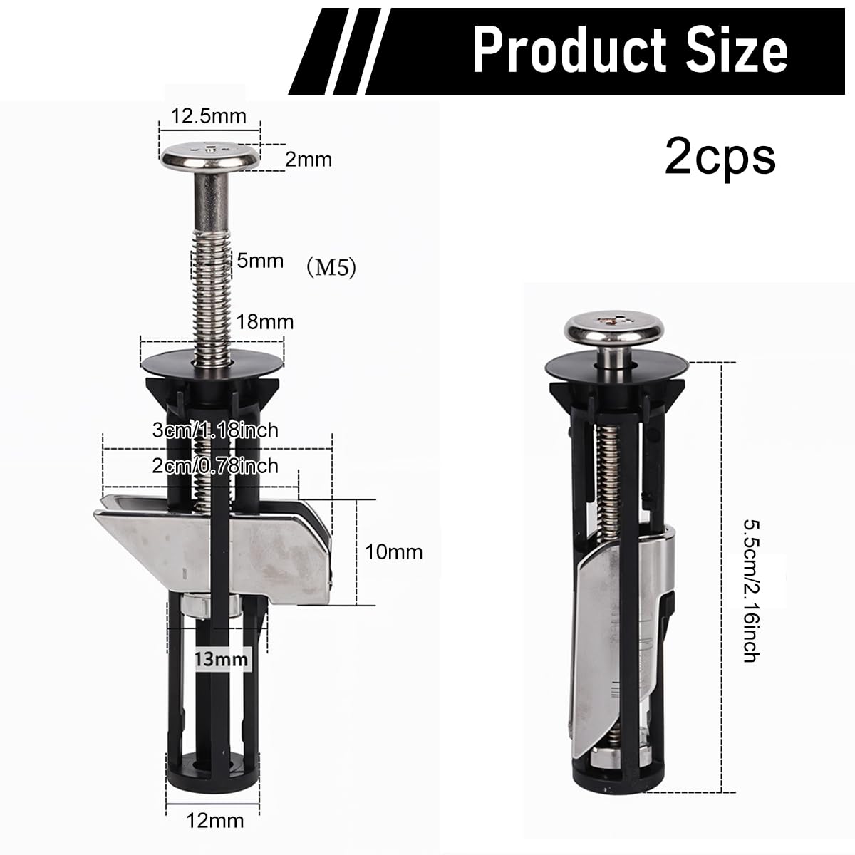 Serplex Toilet Seat Bolt Kit for Secure and Hygienic Installation Pack of 2 | Stainless Steel