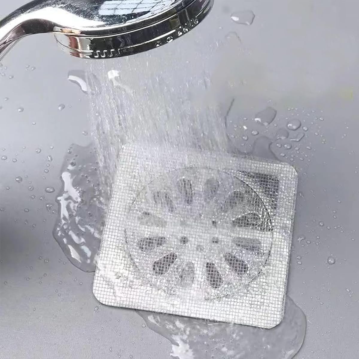 HASTHIP Disposable Shower Drain Hair Catcher 30Pack for Bathroom and Kitchen | 4mm Mesh Stickers 4x4 in