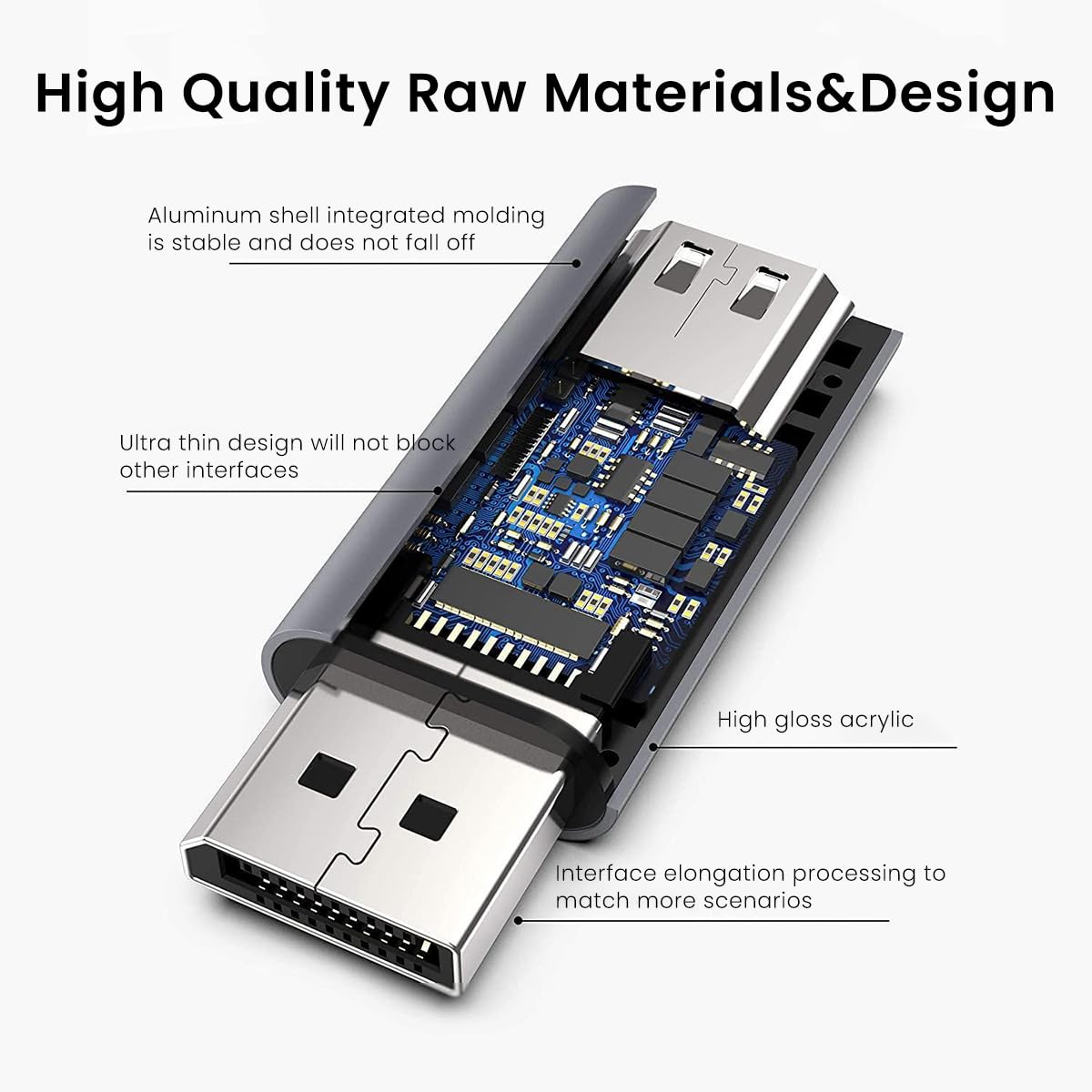 Verilux DisplayPort to HDMI Adapter for Monitors and TVs with 4K 3840x2160 Support | Plug and Play Connector