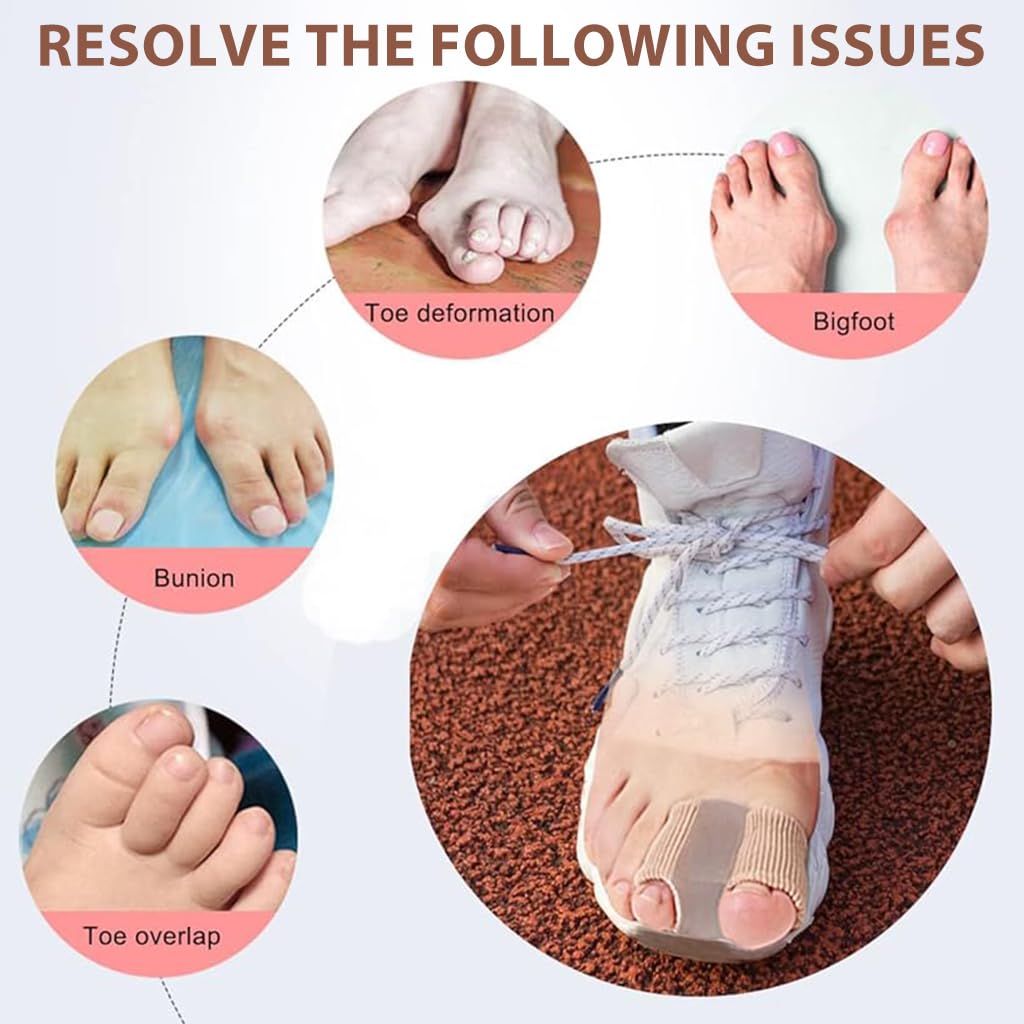 ZIBUYU Toe Separator for Bunion Relief featuring Stretchy Fabric Design | Pack of 2