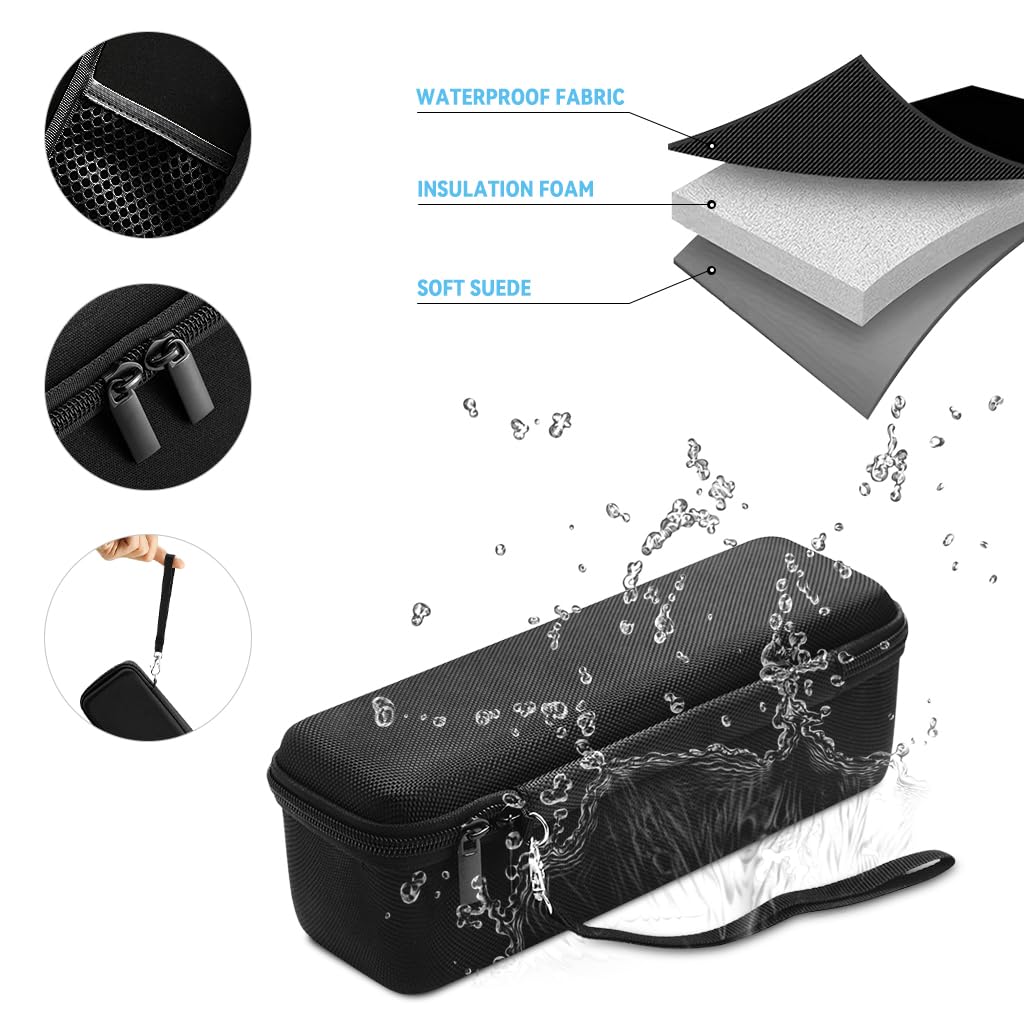 ZORBES Carrying Case for Sony ULT Field 1 and SRS-ULT10 Speakers with Mesh Pocket | Waterproof Nylon Travel Case 9.84x3.35x2.76 in