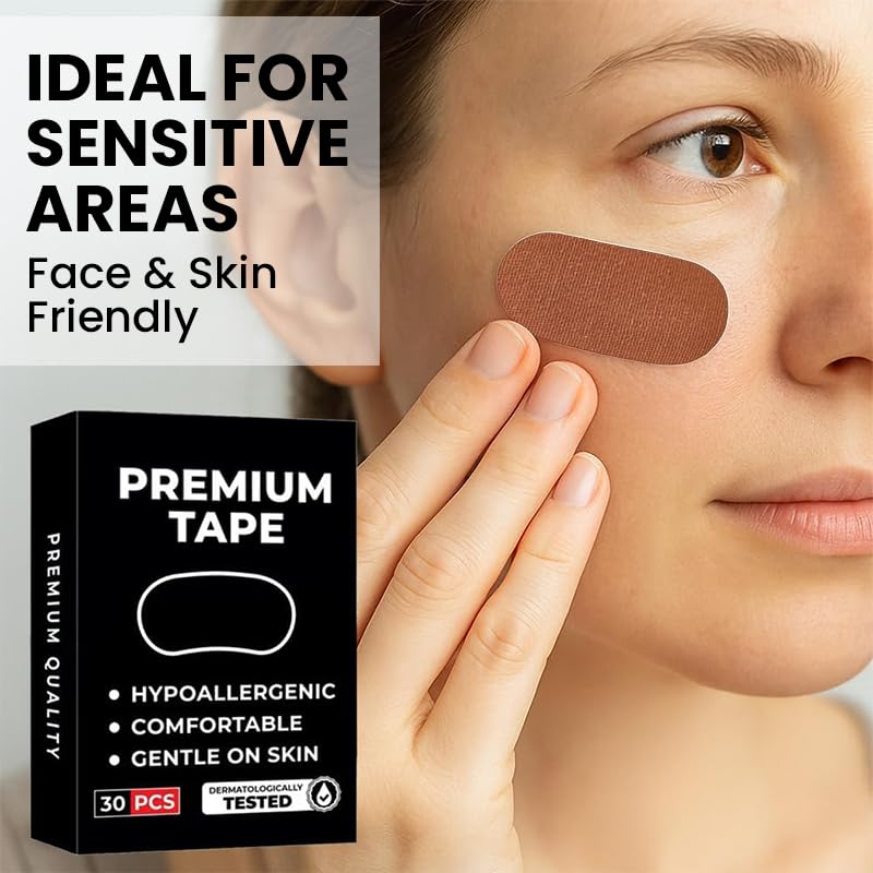 ZIBUYU Anti Snore Mouth Tape for Nasal Breathing and Quiet Sleep 30 Count Beige | Kids & Adults