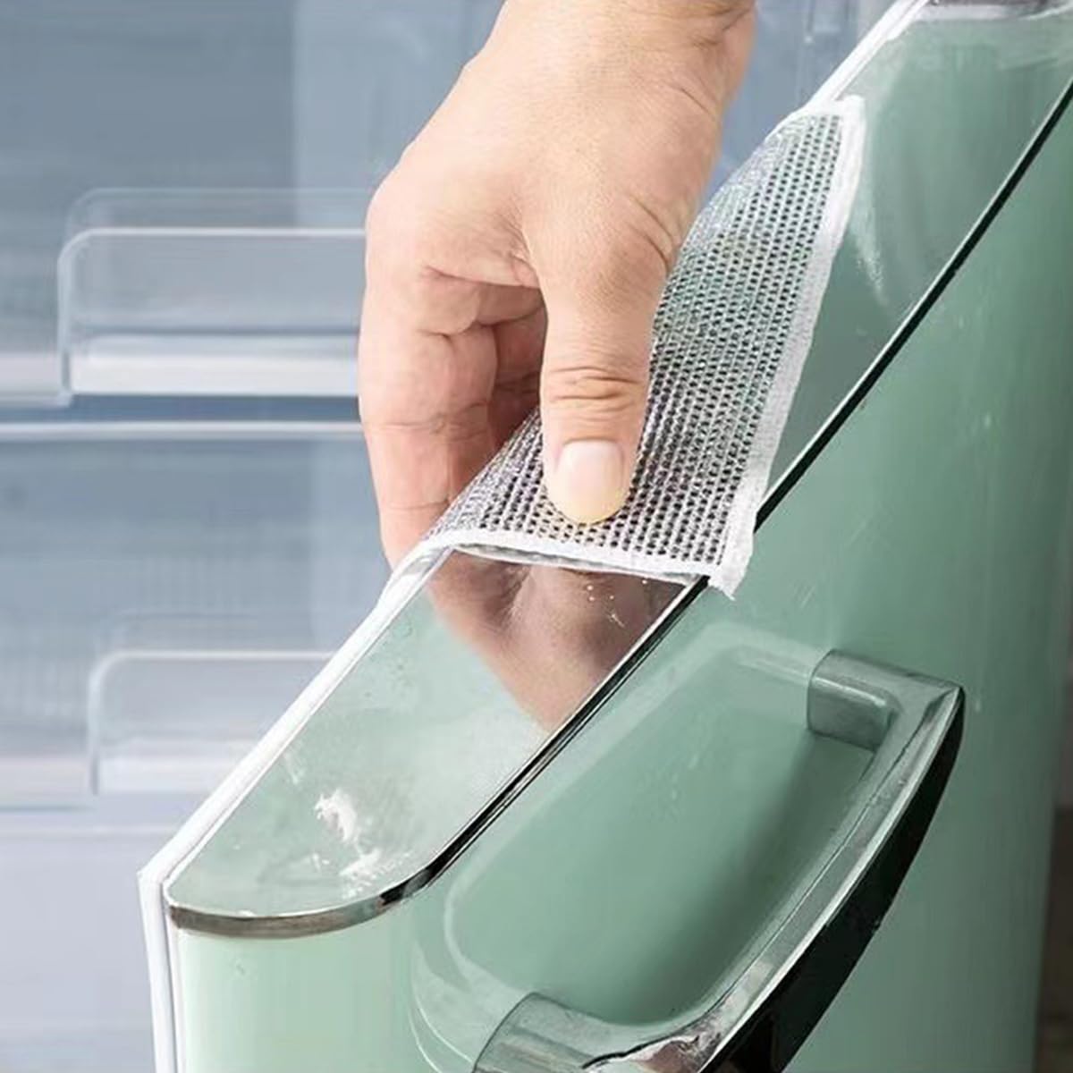 ZIBUYU Steel Scrubber 5 Pack for Kitchen Cleaning with Soft Non Scratch Mesh 20x20cm