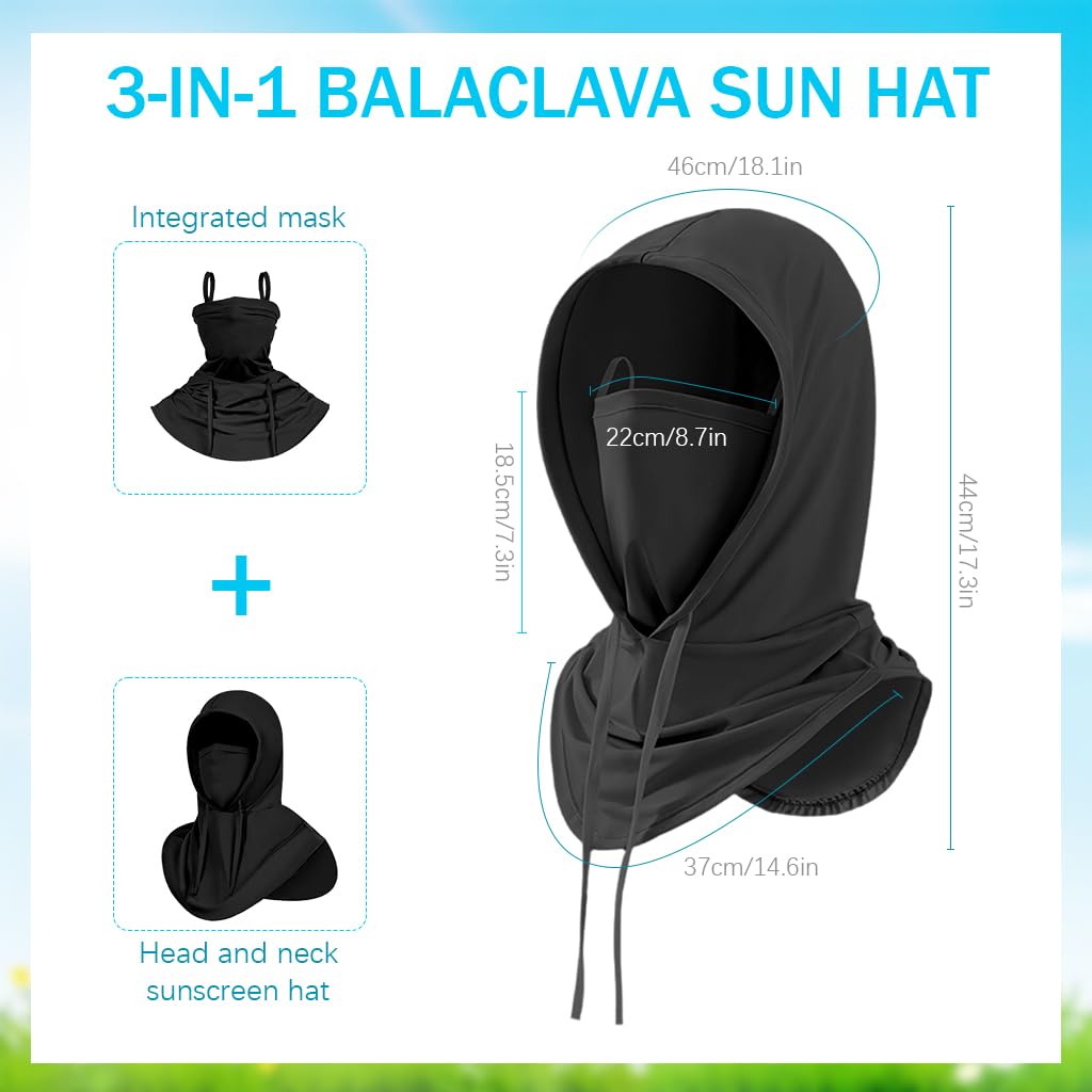 Optifit Face Mask for Bikers with UPF 50+ Sun Protection and Ice Silk Cool Touch | 2PCS