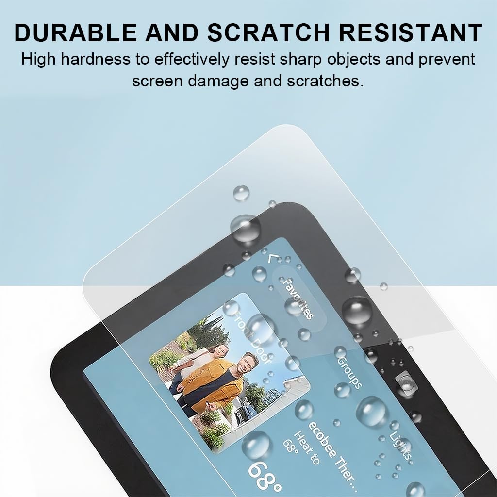ZORBES Screen Protectors for Echo Show 8 with Bubble Free Anti Glare Glass | 3 Pack