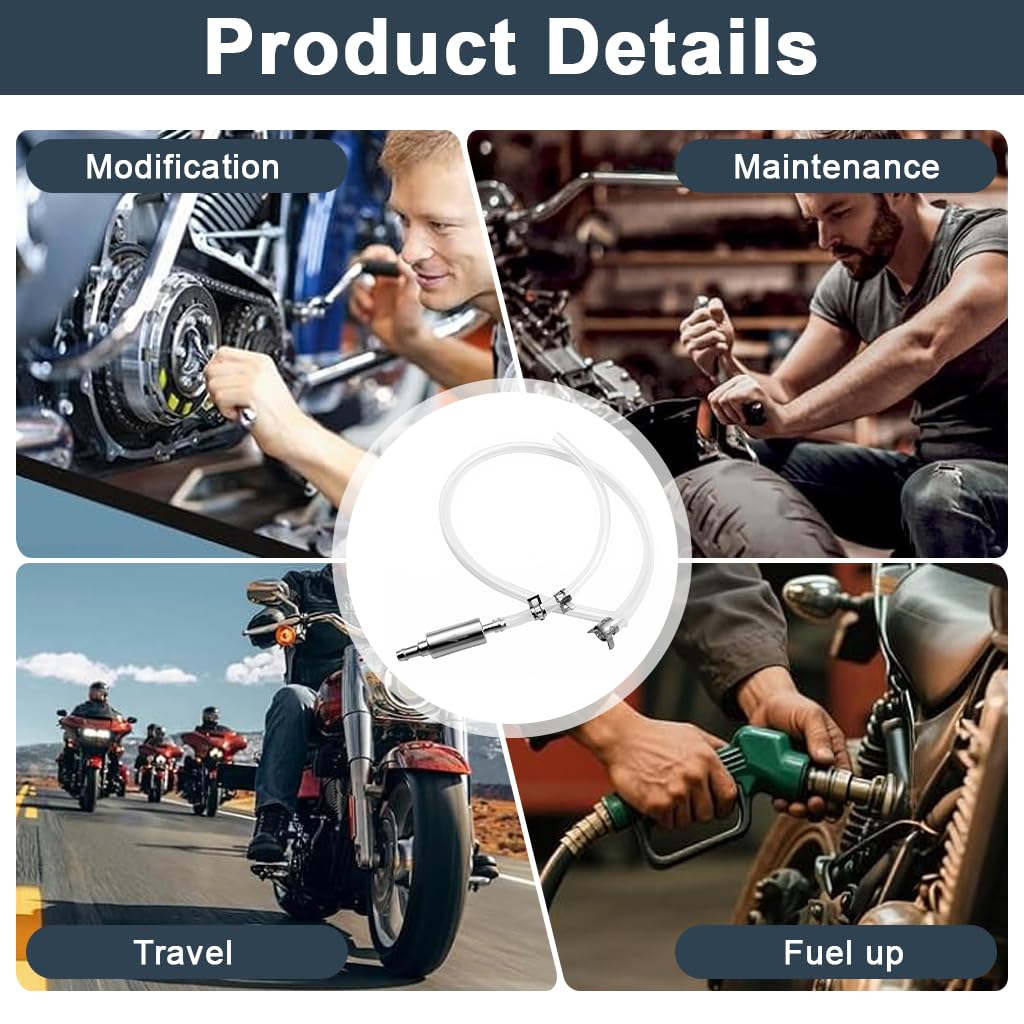 STHIRA Brake Bleeder Hose Kit with One Way Check Valve and Aluminum Fittings for Cars & Motorcycles