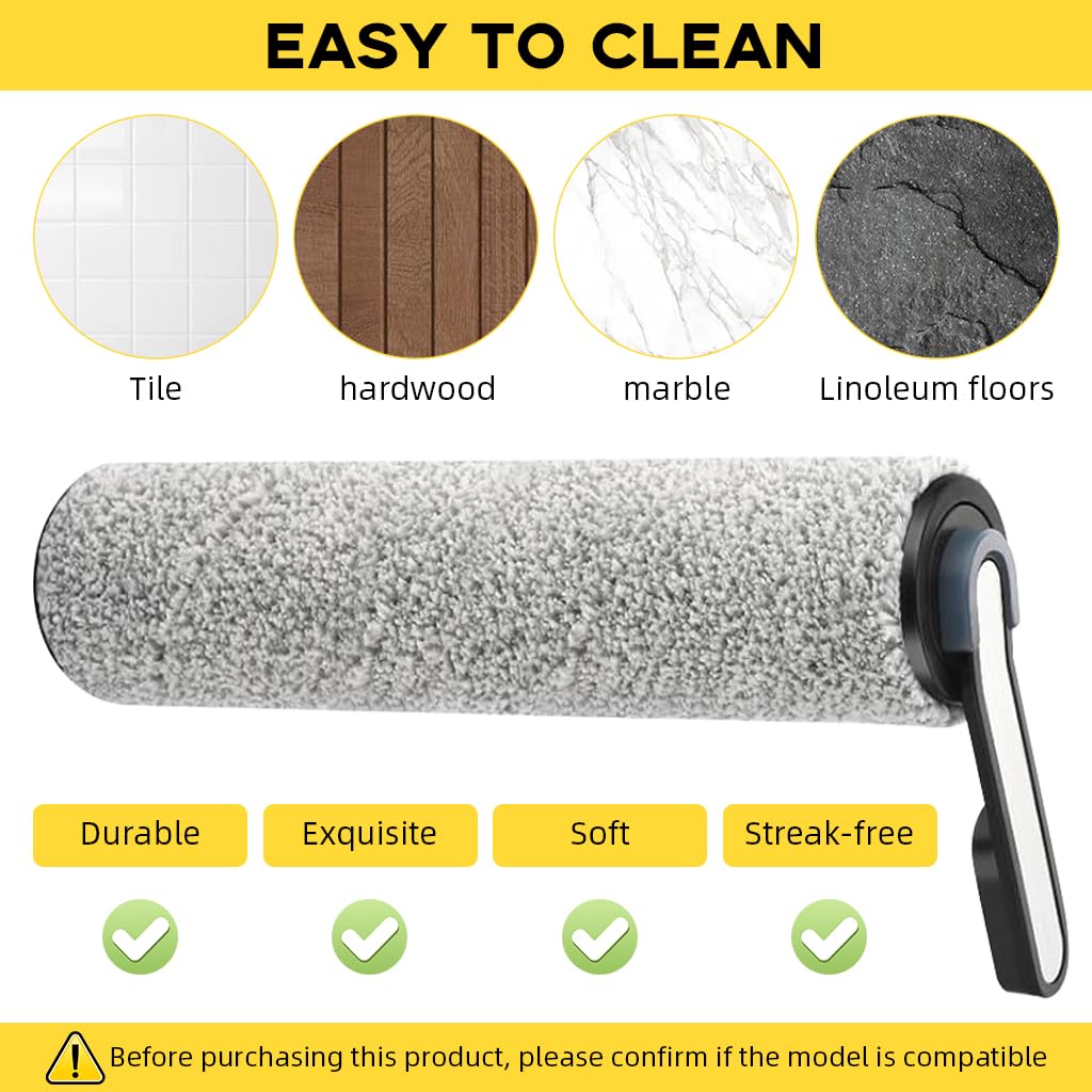 HASTHIP Replacement Brush Roll HEPA Filters for Tineco S3 F3 S5 3.0 2.0 2.0 Slim with 12PCS Microfiber and 4PCS Filters | Wet Dry Cleaning Efficiency