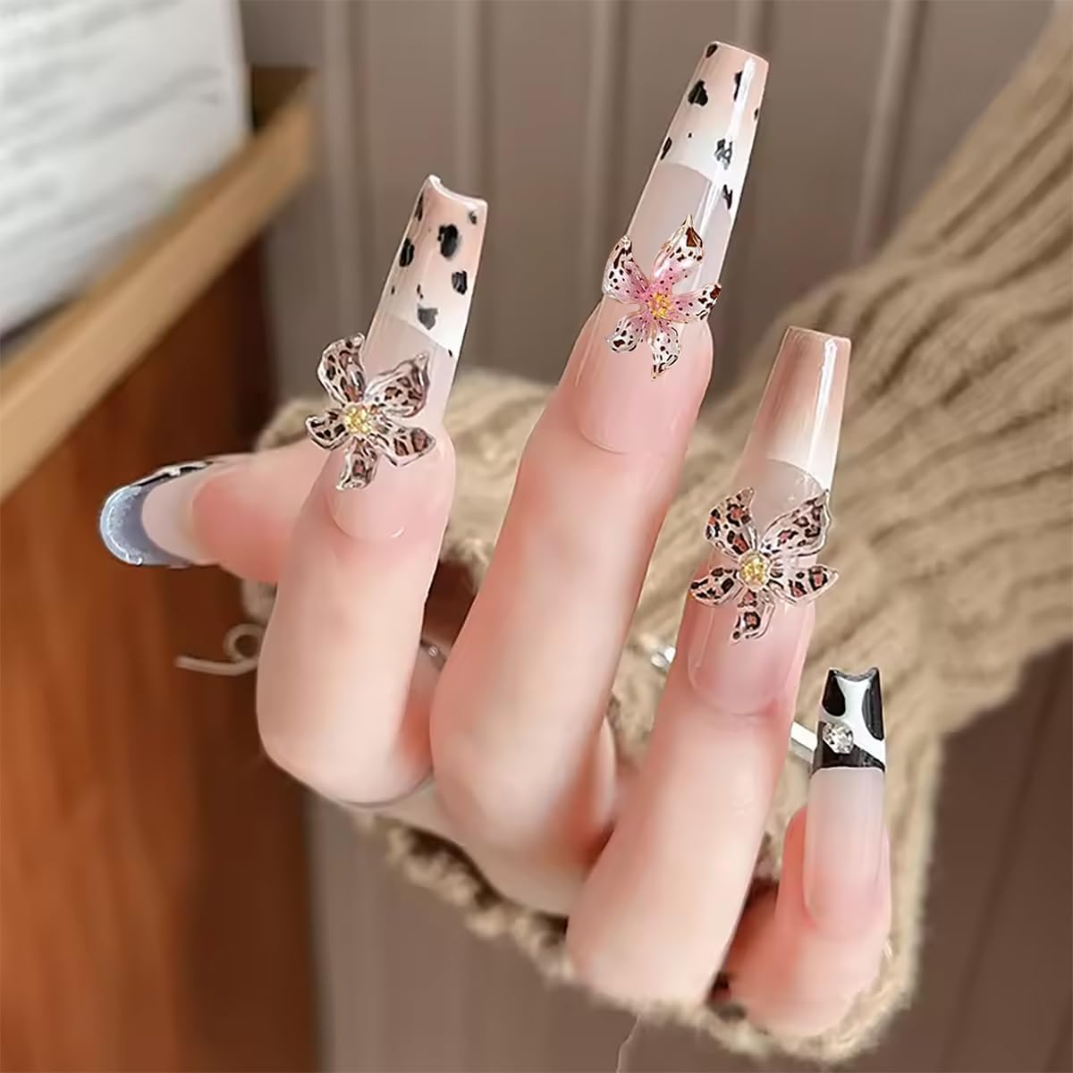 MAYCREATE Flower Nail Art Charms for DIY Nails with 60pcs 3D Jelly Resin Floral Gems | Summer Decorations
