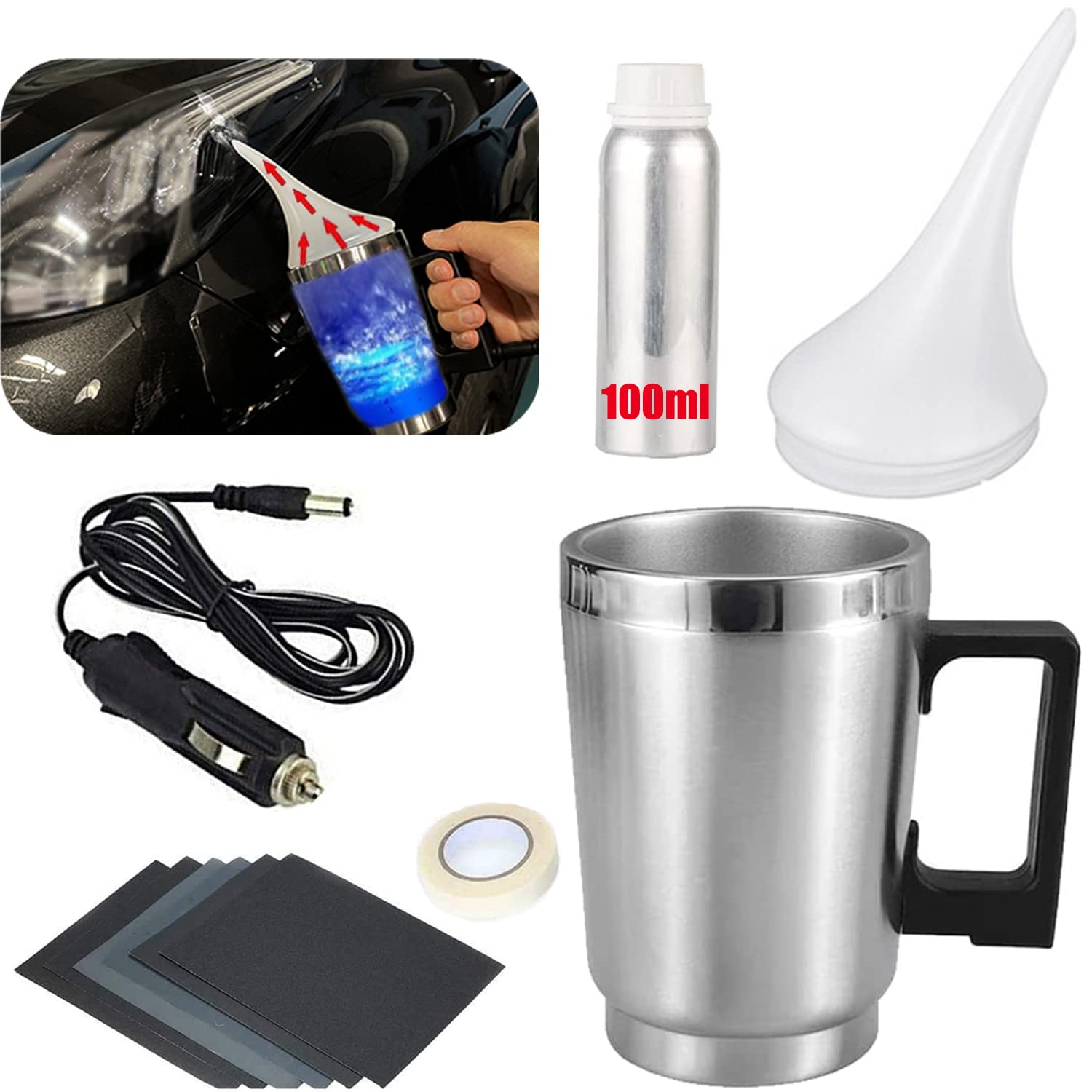 STHIRA Headlight Restoration for Car Headlight Lens with Clear Visibility Enhancement