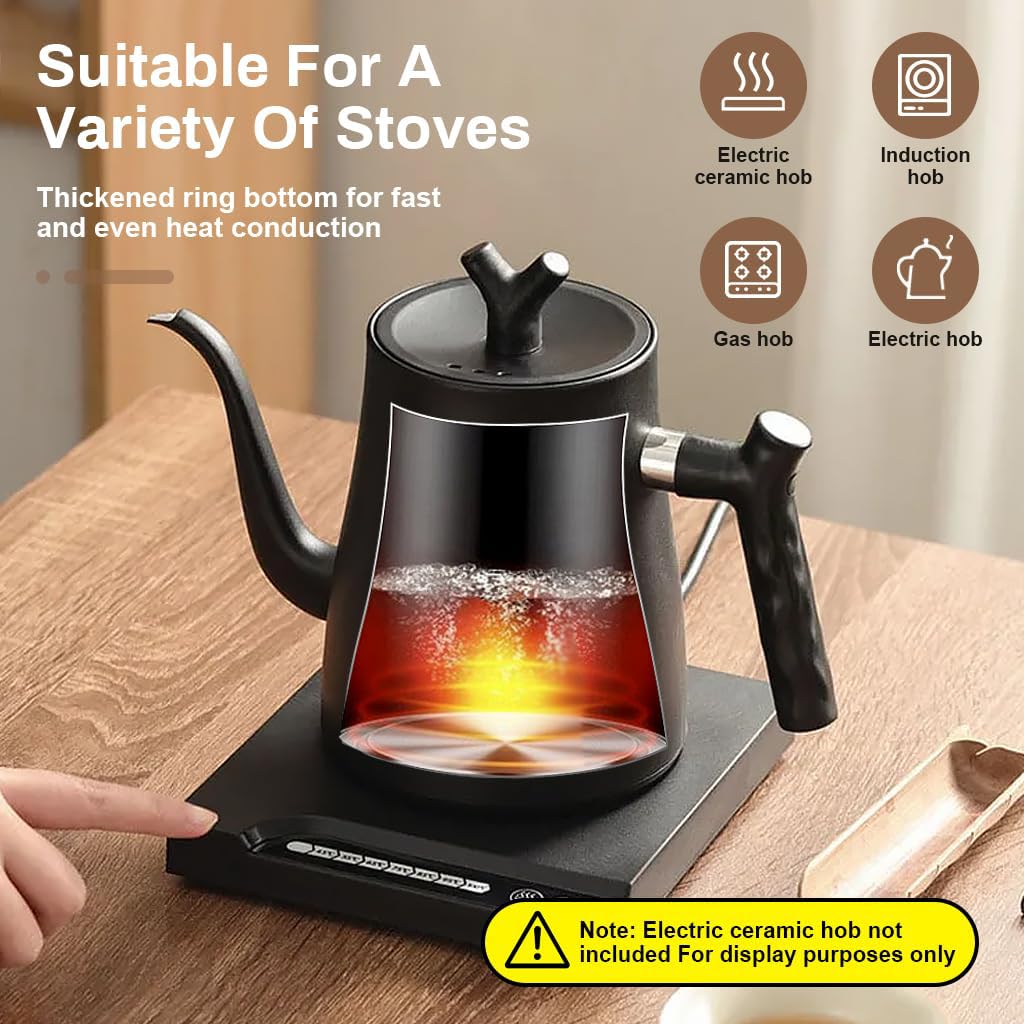 Supvox Pour Over Coffee Kettle for Coffee and Tea with 1.5L Triple Layer Base | 304 Stainless Steel Gooseneck Design