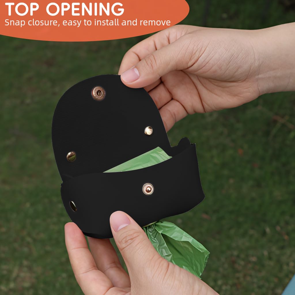 Qpets Dog Waste Bag Dispenser for Daily Walks with 9.5x8cm Compact Size and Metal Clasp