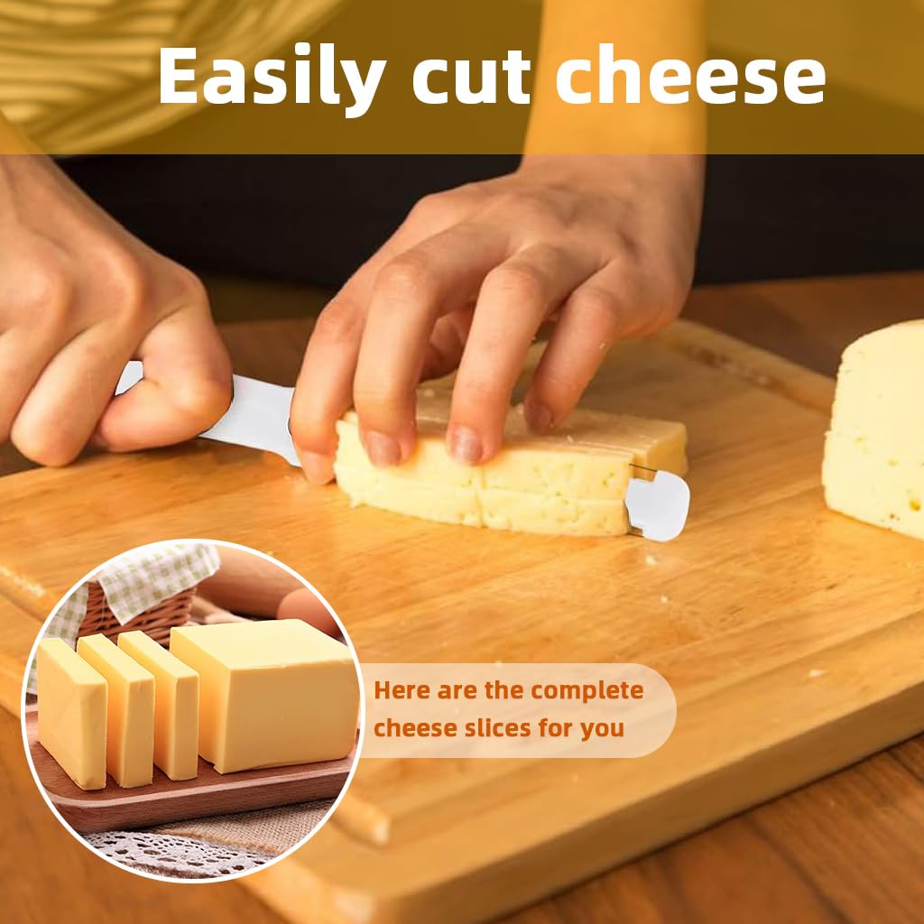 Zibuyu Wire Cheese Slicer for Home Cooking with Dual Wire Cutter and 304 Stainless Steel Body