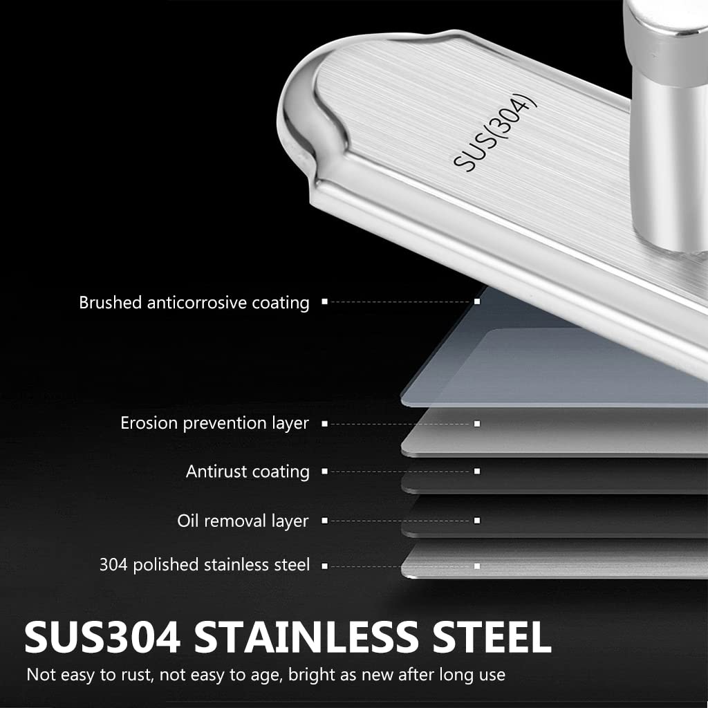 HASTHIP Door Lock Set for Main Entrance with Deadbolt and 3 Keys featuring Copper Cylinder | Satin Nickel Stainless Steel Handle fits 35-50mm Doors