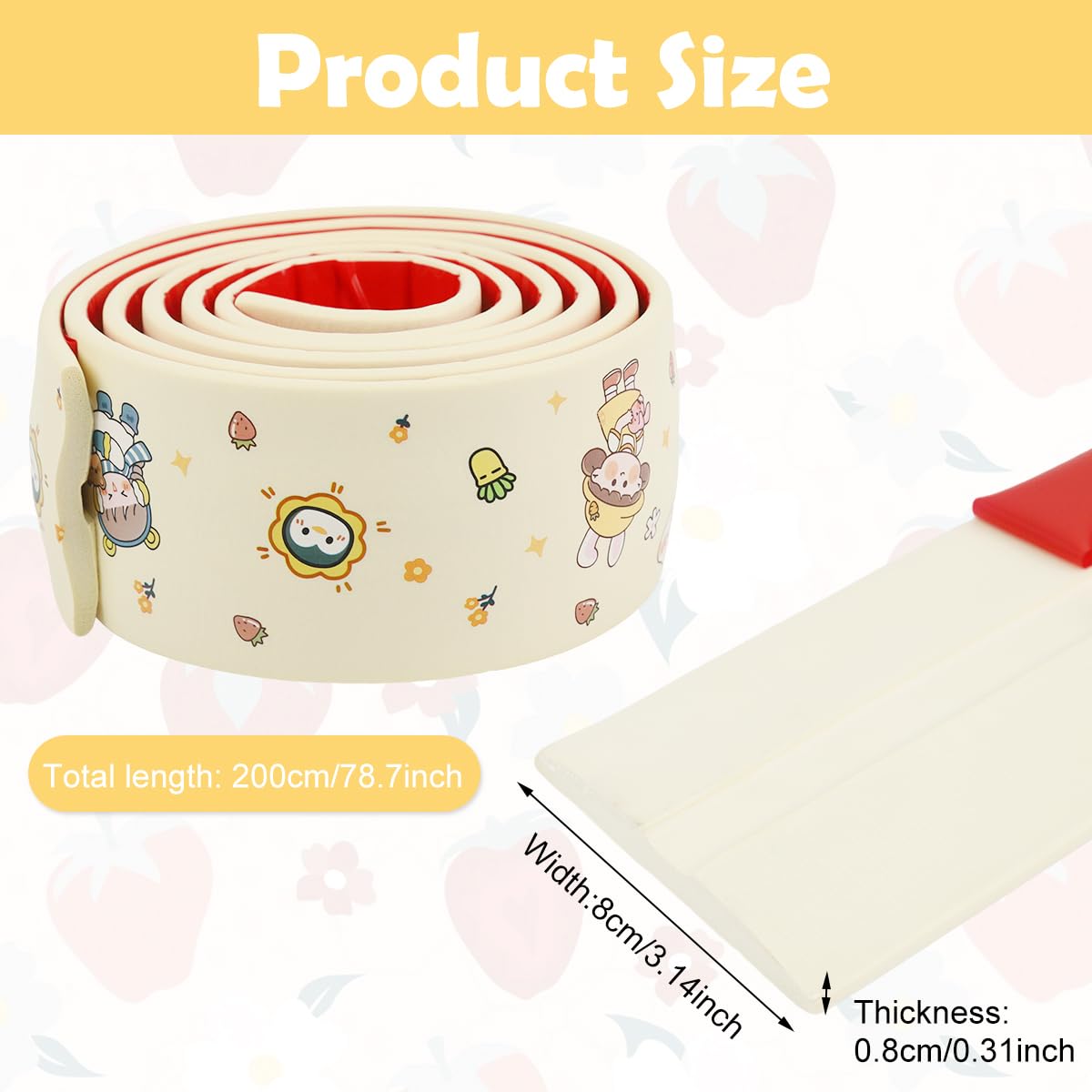 SNOWIE SOFT Corner Protector for Furniture with Self Adhesive 200cmx8cm Strip | Cartoon Baby Safety Edge Guard
