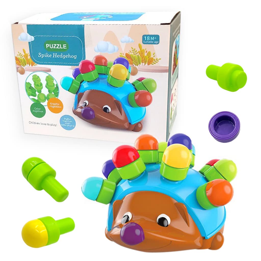 PATPAT® Sensory Toys for Kids Pull Out Toy Hedgehog Toy for Kids Spike The Fine Motor Hedgehog, Fine Motor and Montessori Toys for Toddler 1 Year Old, Educational Toys for Kids Children's Day Gift