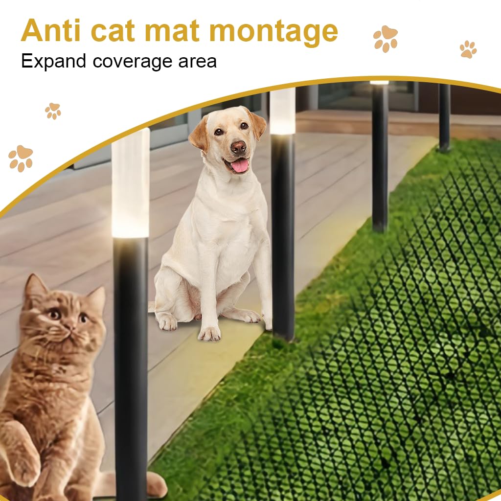 HASTHIP Cat Scat Mats for Furniture and Garden with Honeycomb Spiked Surface 20x15cm | Reusable Deterrent