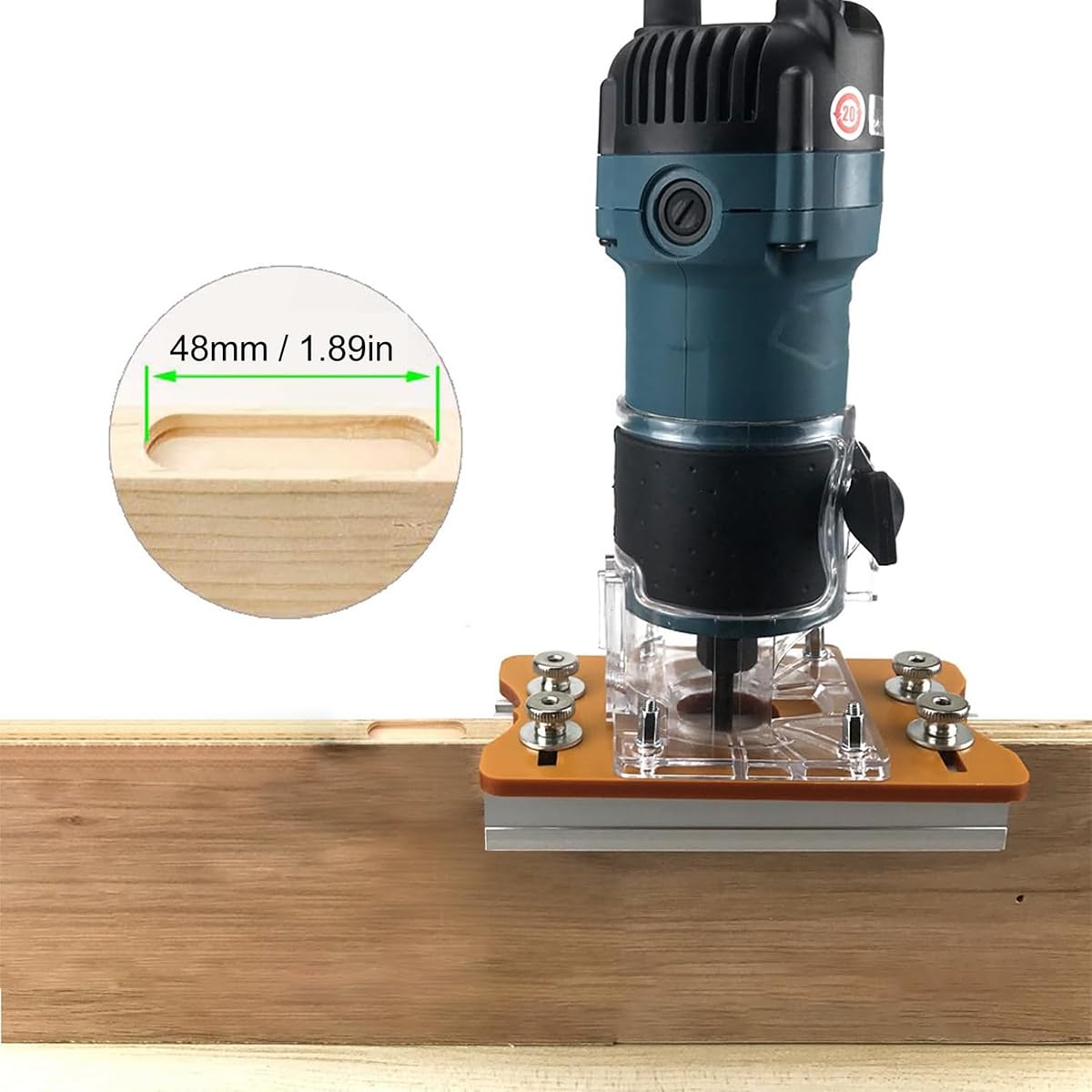 Serplex Woodwork Router Base Tool for 65mm Slotting Bracket featuring Aluminum Alloy Construction | 2PCS Attachment