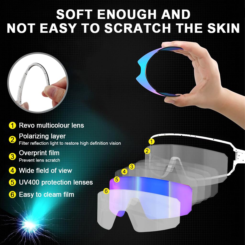 PROBEROS Cycling Sunglasses for Men featuring Polarized UV400 Lenses and TR-90 Frame | Anti-Glare Outdoor Eyewear