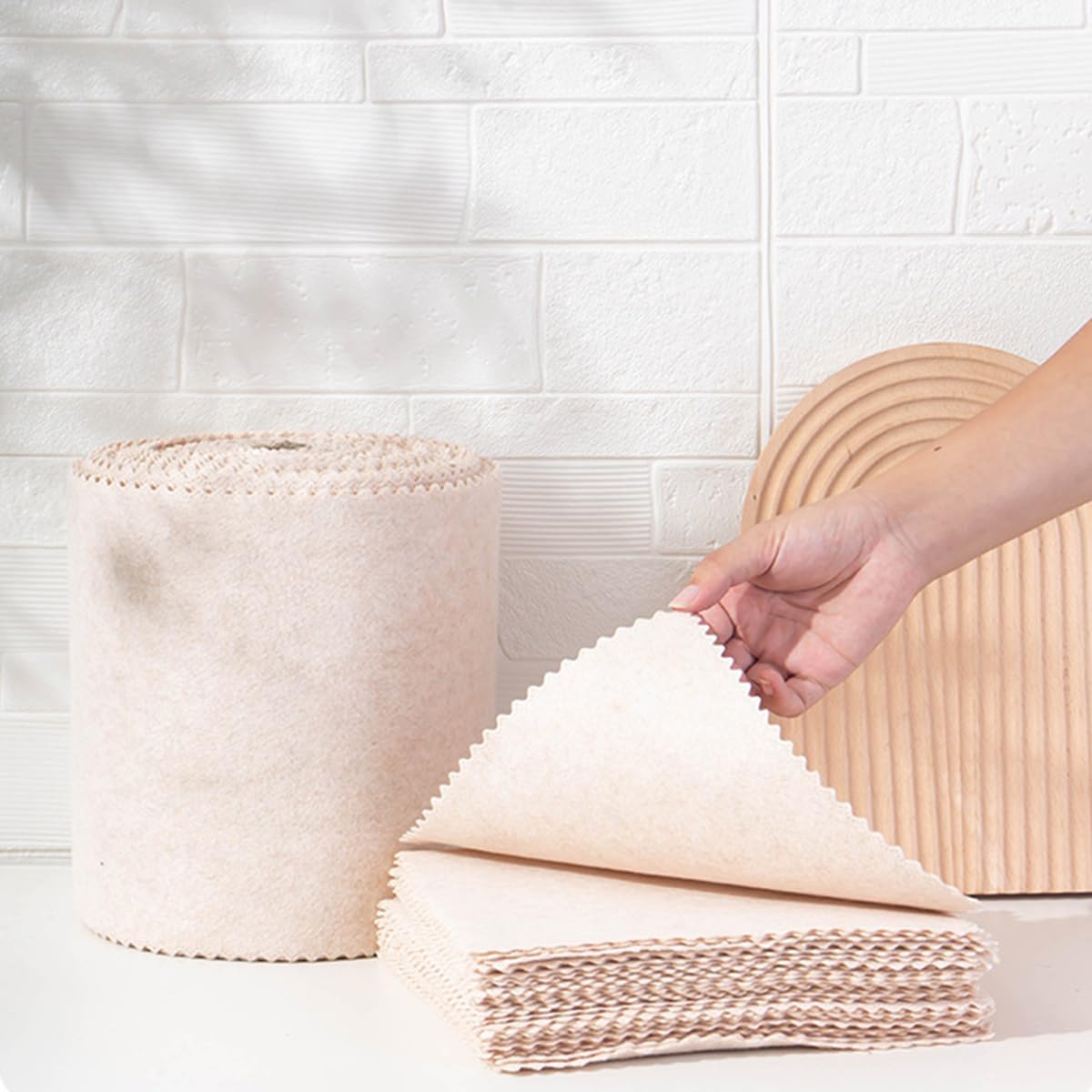 Supvox Loofah Cleaning Cloth for Kitchen with Free Cutting Design and 10 Pack 10.6 x 11.8 in Grey | Natural Fiber Quick Dry Dusting Cloth