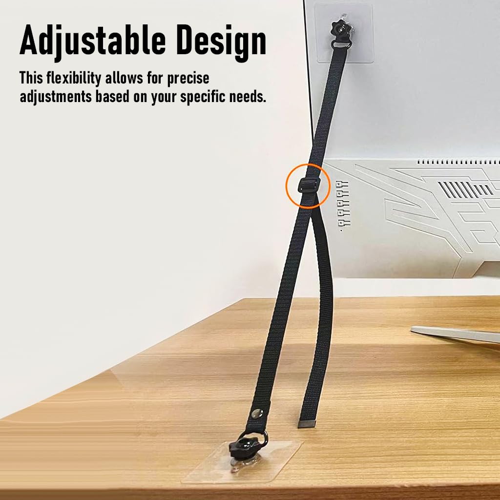 SNOWIE SOFT Anti Tip Straps for TV with Sliding Buckle 5–35 in Adjustable Nylon Webbing | Child Safety