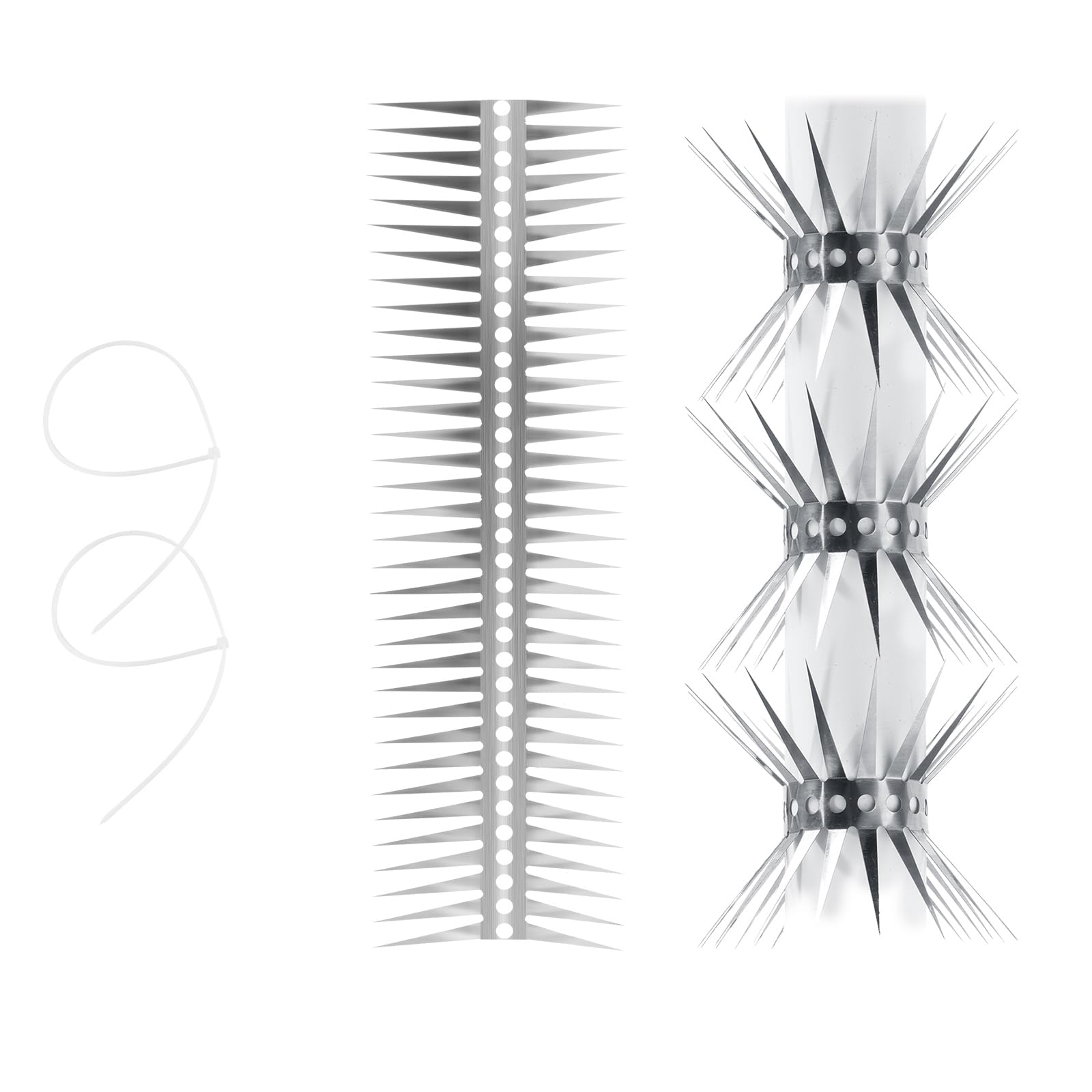 HASTHIP® Bird Spikes - Stainless Steel Fence Spikes for Pigeons