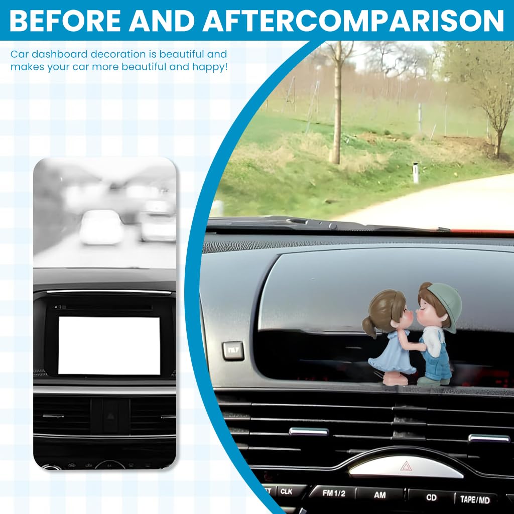 ZIBUYU Car Ornament for Dashboard and Mirror featuring Resin Couple Design 5x3x5.6 cm | Romantic Gift Décor