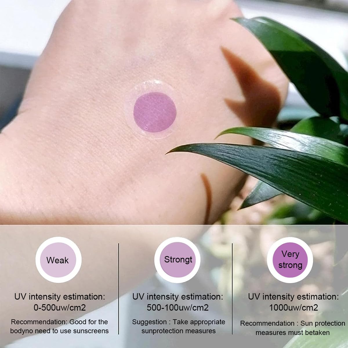 HANNEA Sunscreen Patches for UV Detection featuring Visible Pigment Change | 240PCS Stickers