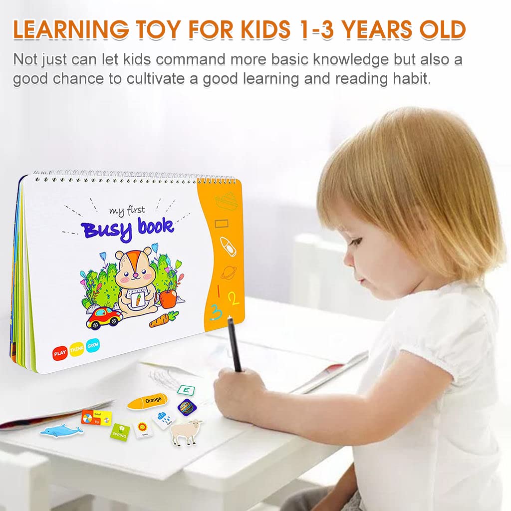 SNOWIE SOFT Montessori Busy Book for Toddlers 1–3 with 12 Learning Themes | Educational Toy