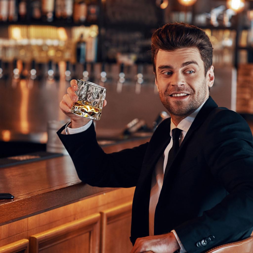 Supvox Whiskey Glass Cups for Cocktails and Wine featuring Rolling Base Design 150ml | Gift Set