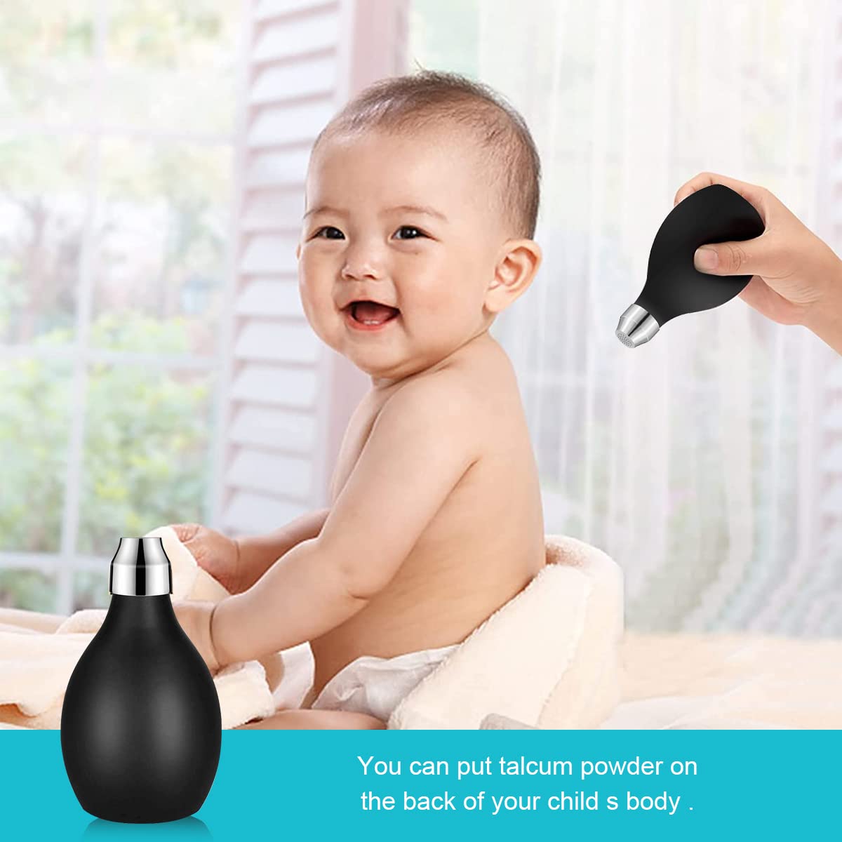 MAYCREATE Powder Spray Bottle for Hair Fibers with Silicone Air Pump 100ml | Refillable Styling Tool