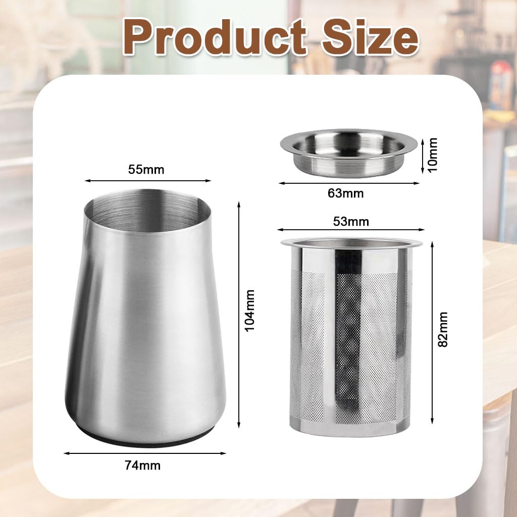 Supvox Espresso Coffee Sieve Kit for Perfect Extraction with Fine Mesh Filter & Dosing Jug