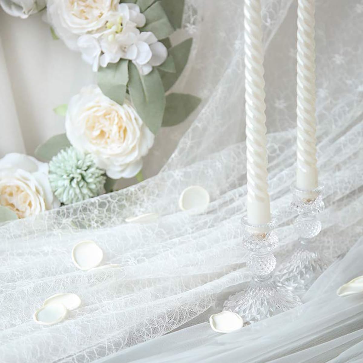 HASTHIP Artificial Fake Silk Rose Petals for Wedding and Romantic Night 200PCS White Decor