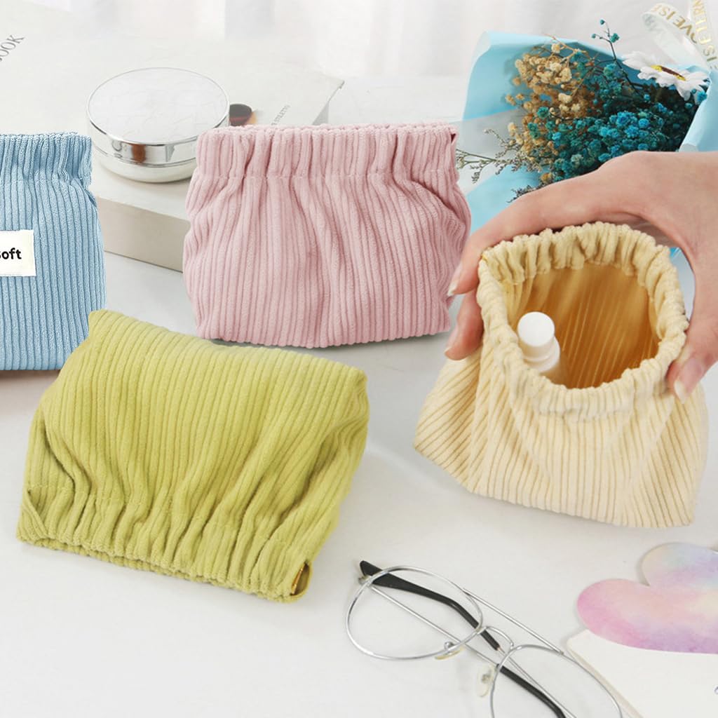 MAYCREATE Makeup Pouch Set for Travel Organization with Easy Squeeze Open | 12 pcs 13x5x12 cm