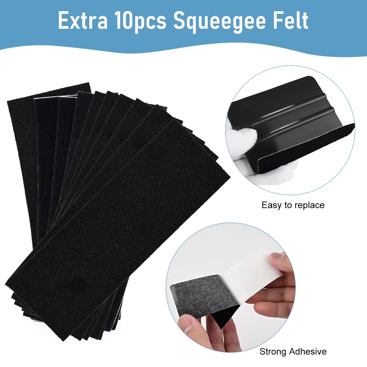 STHIRA Car Window Tint Tool Kit with Squeegee and Utility Cutter | 63PCS Film Application Set