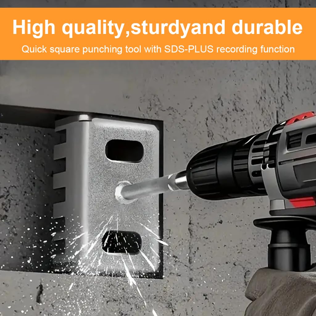 Serplex Square Hole Cutter for 86 Type Junction Electrical Box with Drill Use | 2PCS Stainless Steel