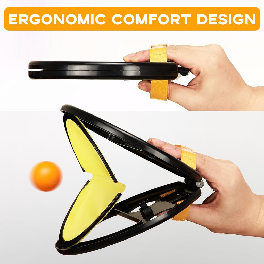 Proberos Toss and Catch Ball Game Set for Outdoor Play with 2 Mitts and 4 Balls | Kids & Adults