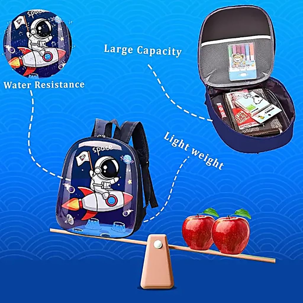Zibuyu Toddler Backpack for Ages 1–5 with Cartoon Space Design and Waterproof Fabric | Preschool Travel Bag for Boys and Girls