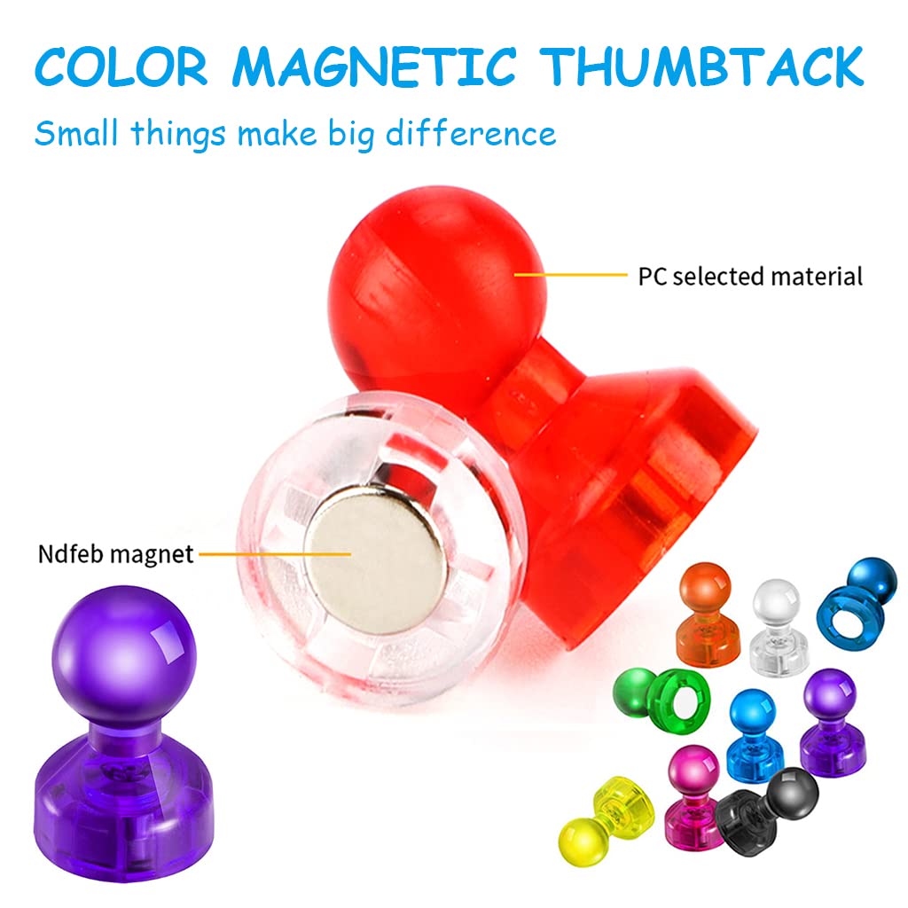 HASTHIP Fridge Magnets for Home and Office with 36pcs Strong Neodymium Core | Colorful Set