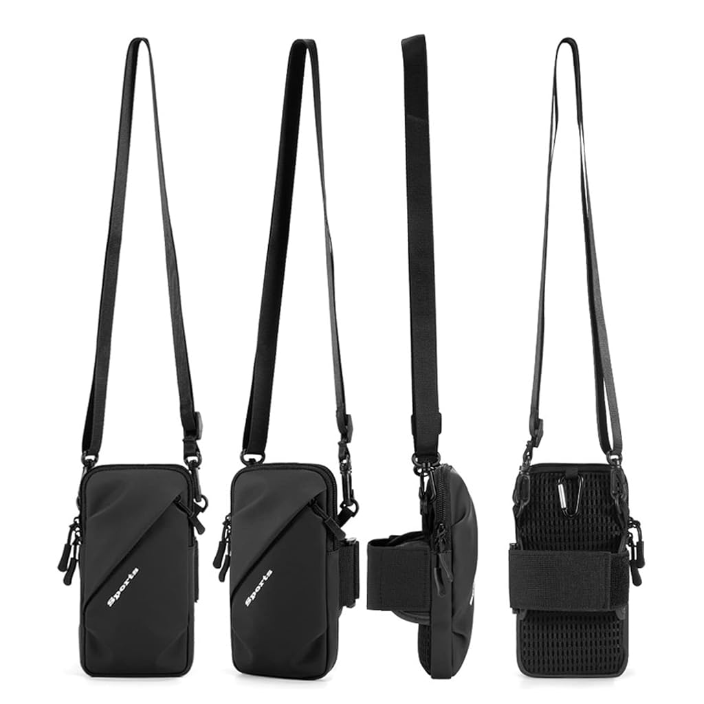 Optifit® Armband for Mobile Phone Running with Detachable Strap and Keychain Waterproof Multi Mini Sling Bag Reflective for 14 13 Large Capacity Arm Band Within 7in Mobile 2PCS