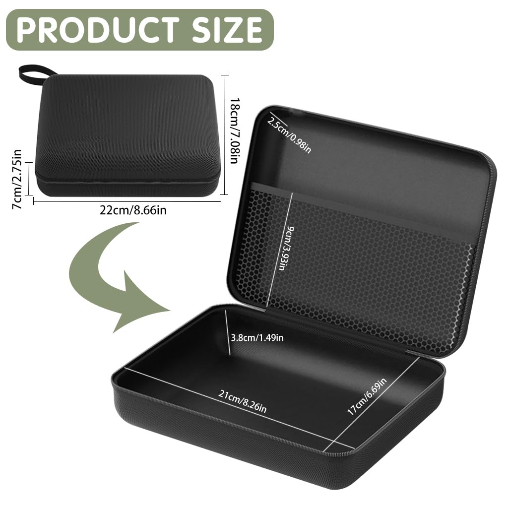 Multi Purpose Storage Case for Travel Tools and Accessories 22x18x7cm with Hand Strap | EVA PU Portable Carry Bag