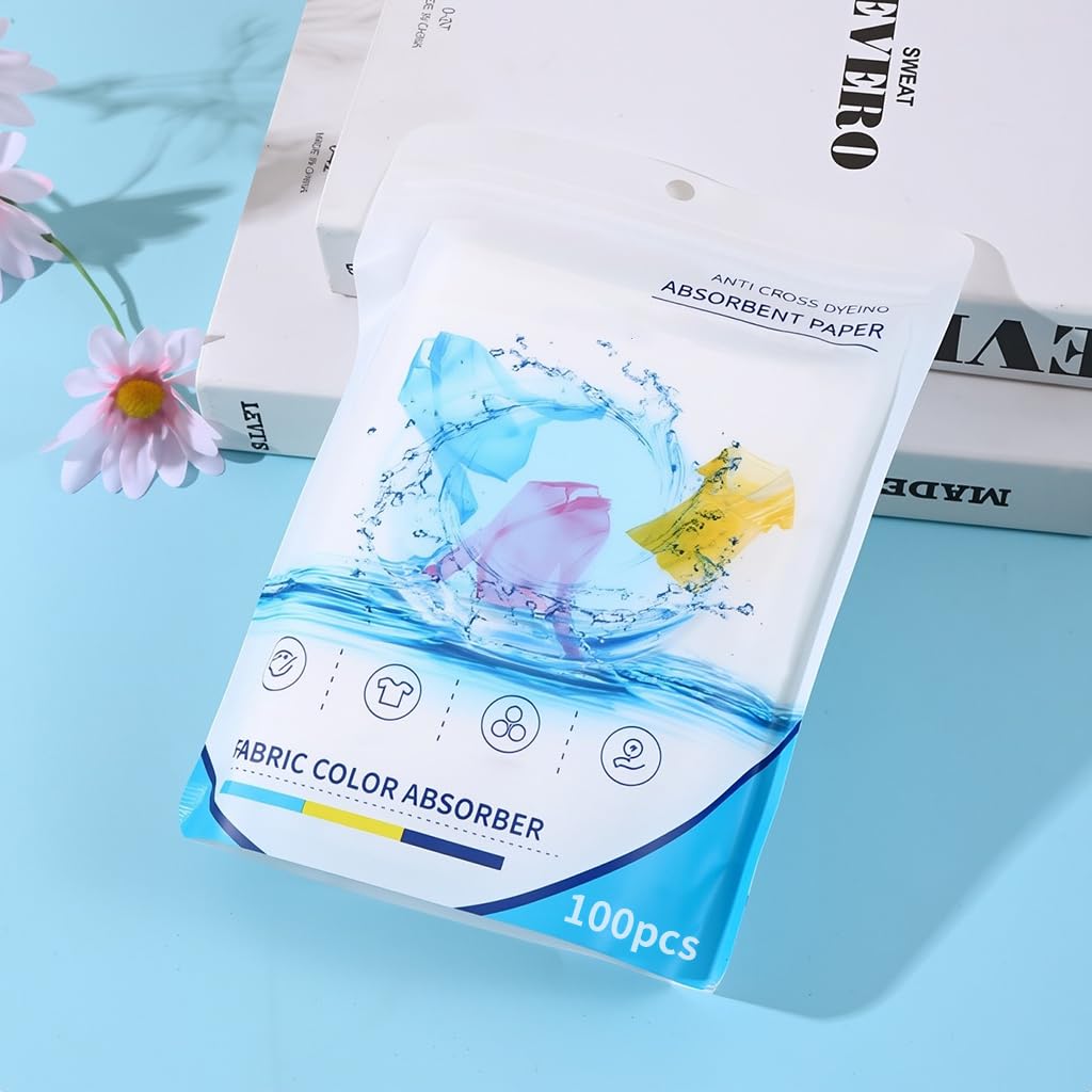 Supvox Fabric Color Absorb Paper for Mixed Laundry with Honeycomb Texture | 100 Wipes