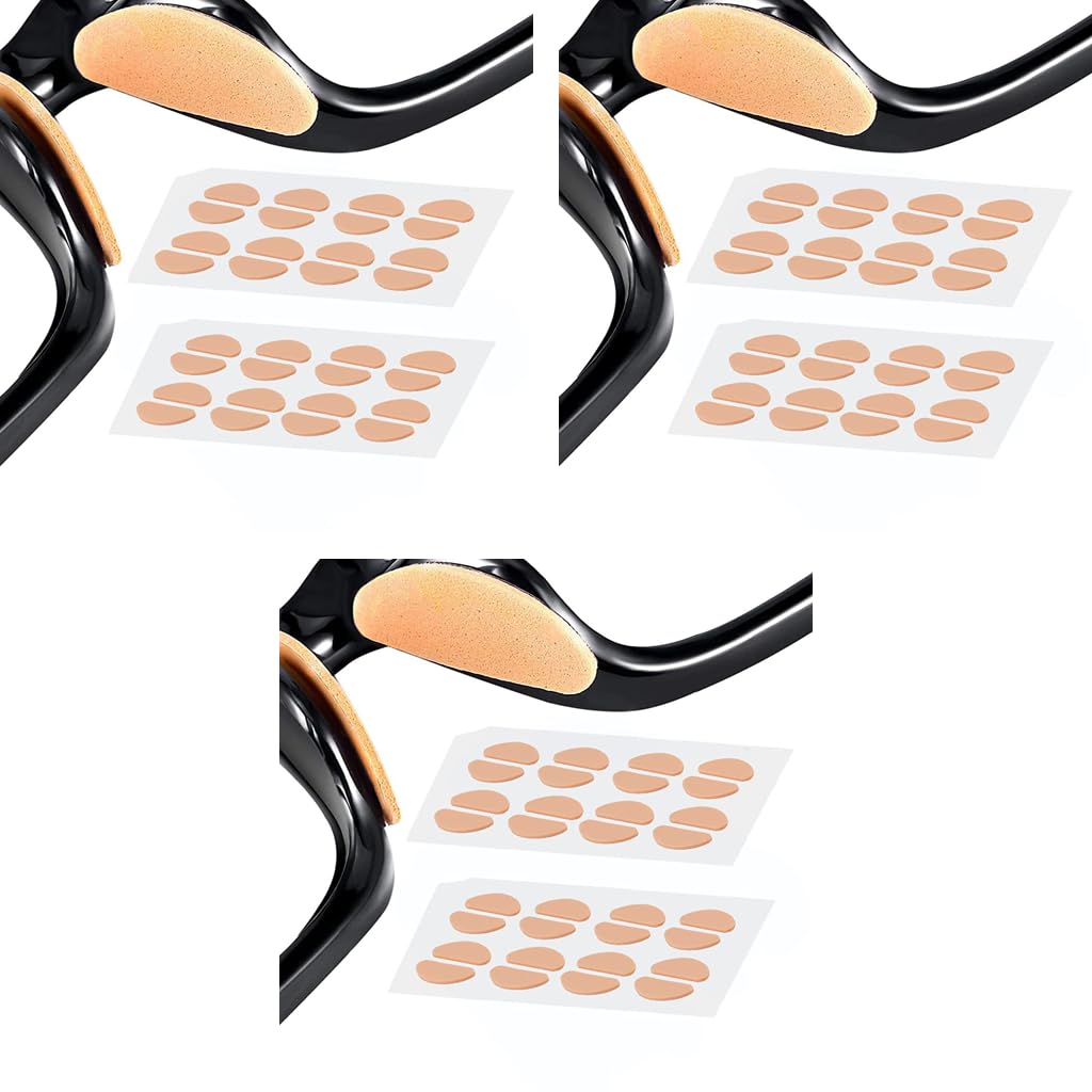 MAYCREATE Eyeglasses Nose Pads for Glasses with D Shape Anti Slip Design 40 Pairs EVA