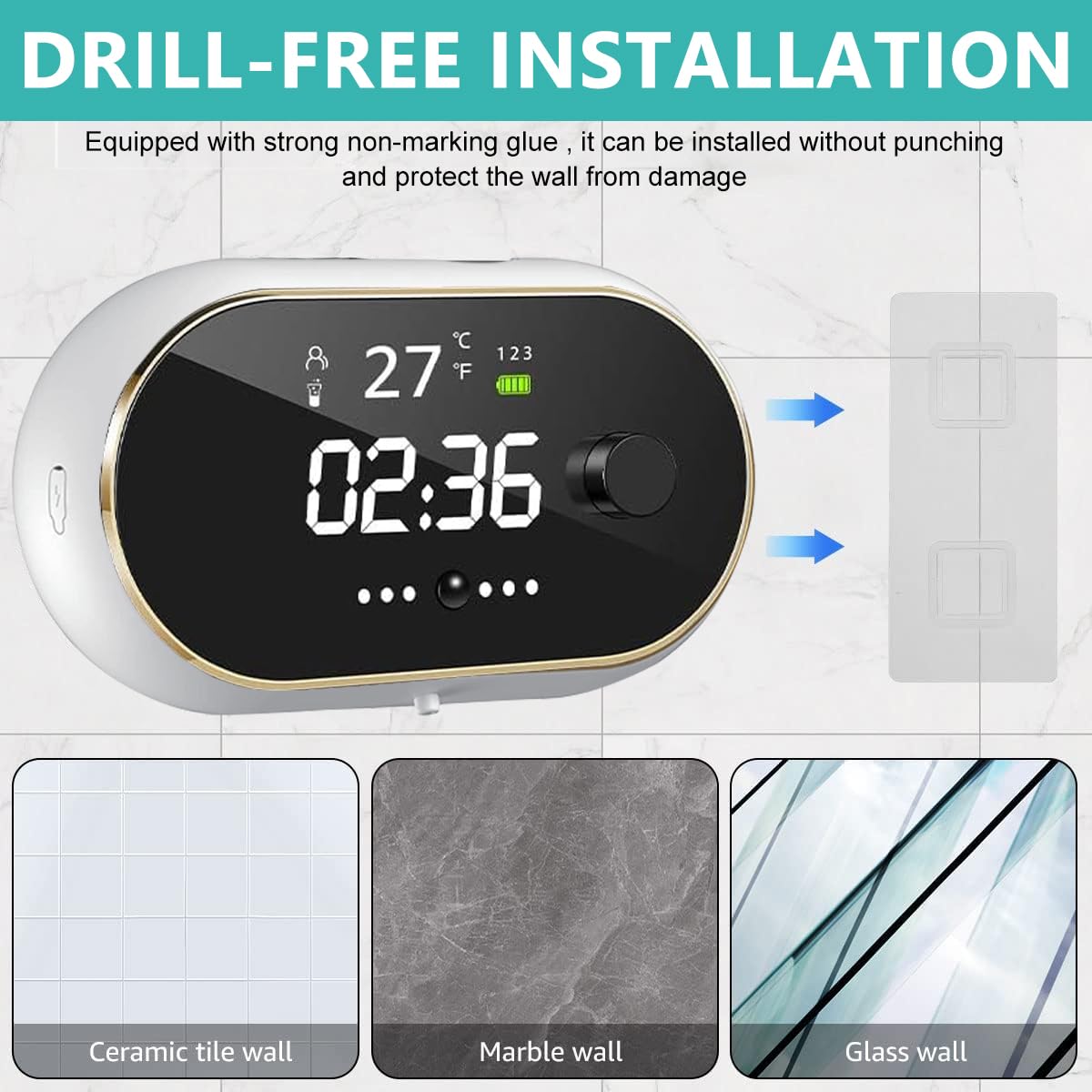 HANNEA Automatic Soap Dispenser for Bathroom with 500ml Capacity and Infrared Sensor | IPX5 Waterproof Touchless Hand Wash System