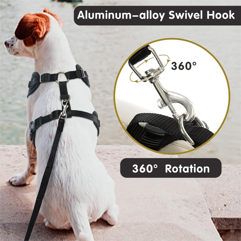 Qpets Dog Tuxedo Harness Set with 1.5m Leash featuring 360° Swivel Buckle | Dacron Fabric