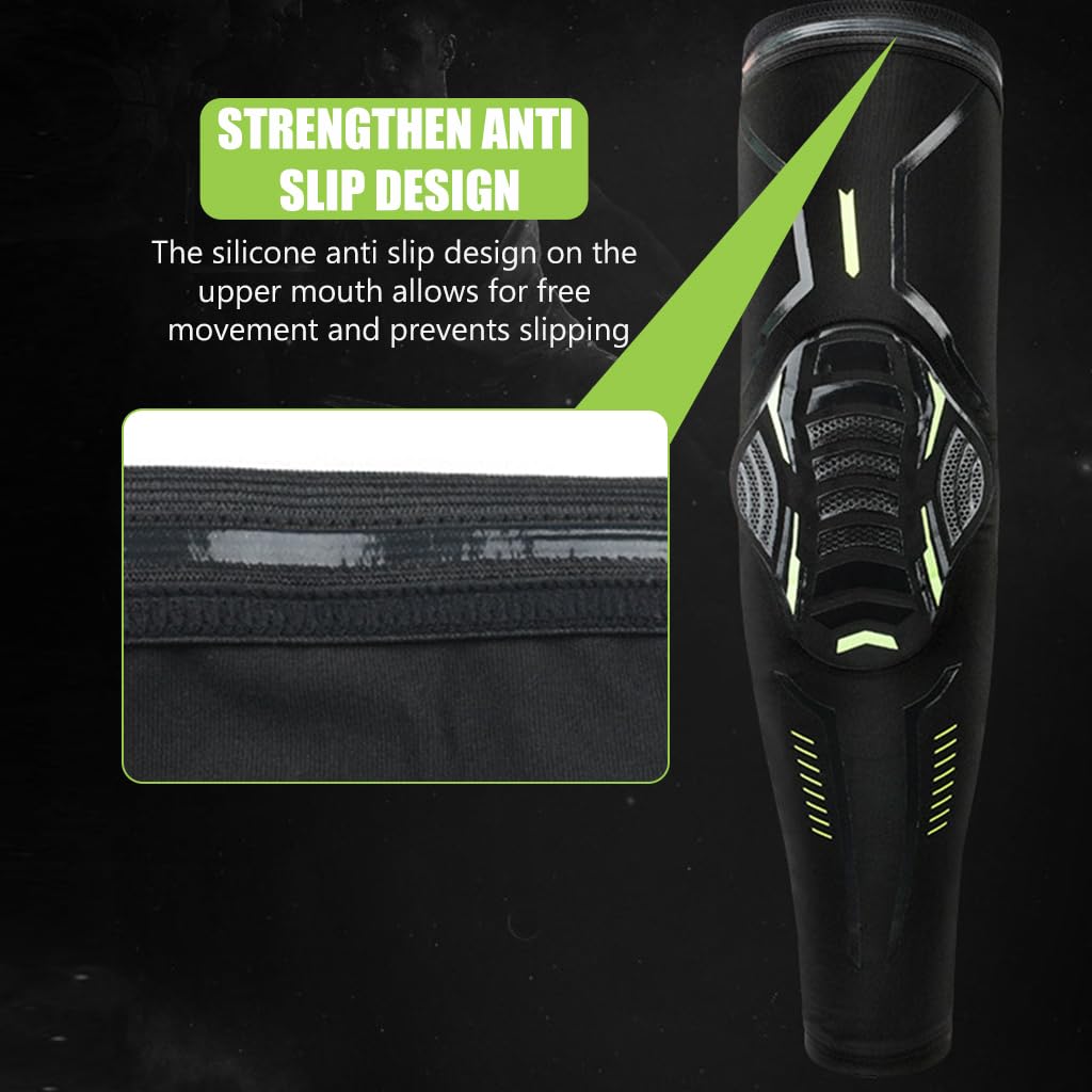 Proberos Compression Arm Sleeves for Sports with 10mm EVA Padding and Silicone Anti Slip | UV Protection