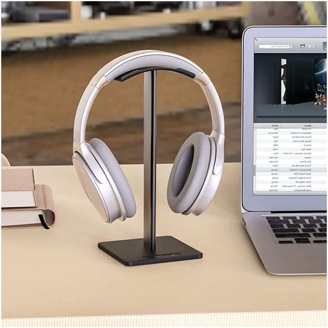 Zeitel Headphone Stand for Desktop and PC Featuring Arc-Shaped Rest 8.86 in Height | Aluminum Alloy Holder