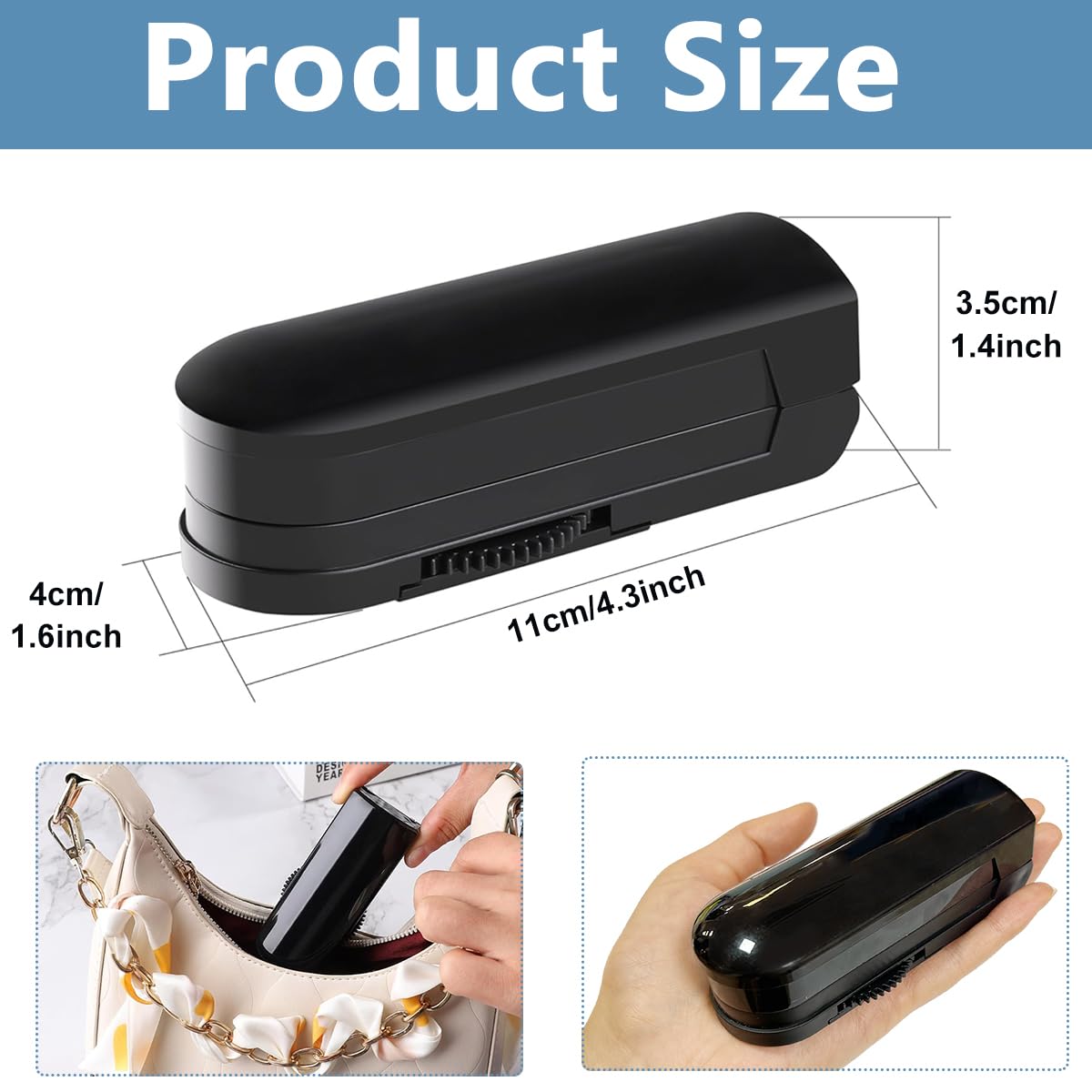 HANNEA Multiple Pill Splitter for Tablets and Vitamins with Adjustable Vise | Stainless Steel Blade and Black Portable Design