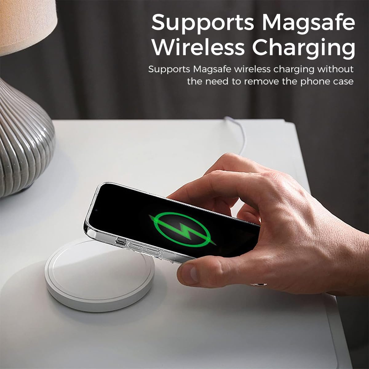 ZORBES Phone Case for iPhone 15 Pro Max with 2 Card Holder and 2mm Lens Protector | Clear Soft TPU Cover